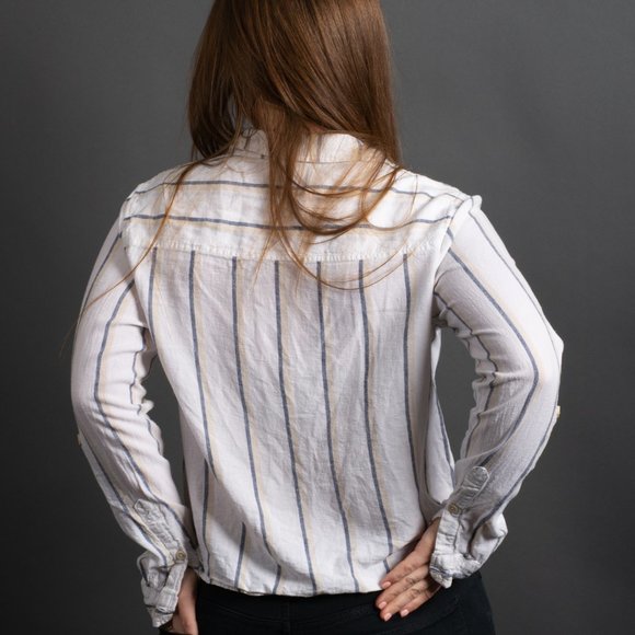 Blue Pin Stripe Button Down by Madewell - Picture 8 of 10